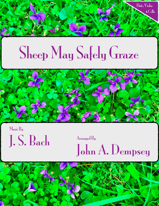 Book cover for Sheep May Safely Graze (Bach): Trio for Flute, Violin and Cello