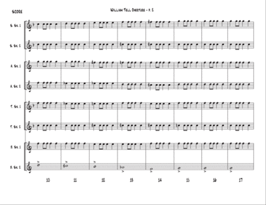 William Tell Overture Woodwind Ensemble scores gallery preview page 2