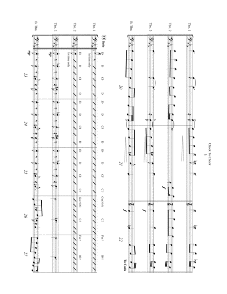 Cheek To Cheek - Score Only Brass Quartet scores gallery preview page 3