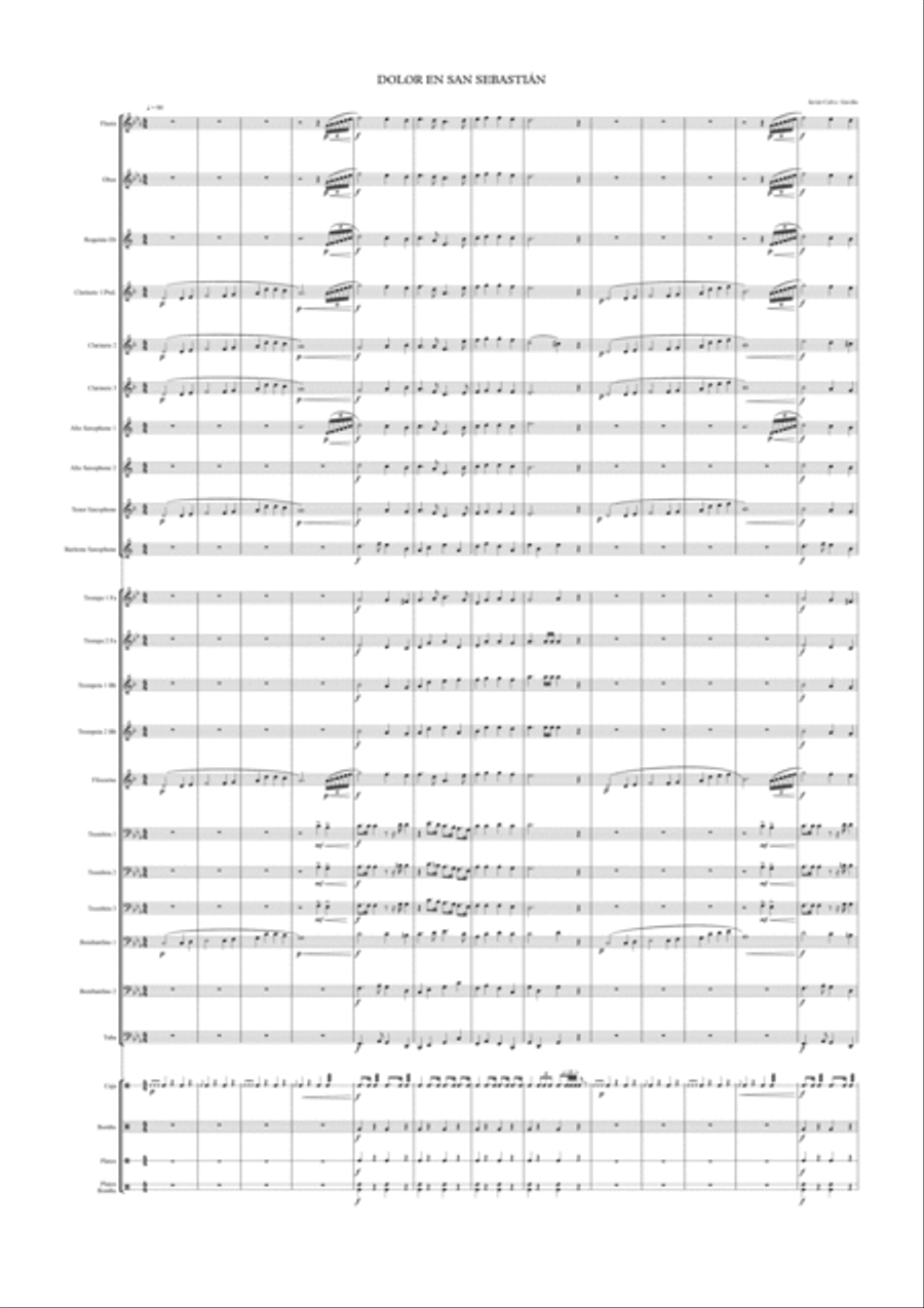 Dolor en San Sebastián Dolor en San Sebastián Concert Band scores gallery preview page 2