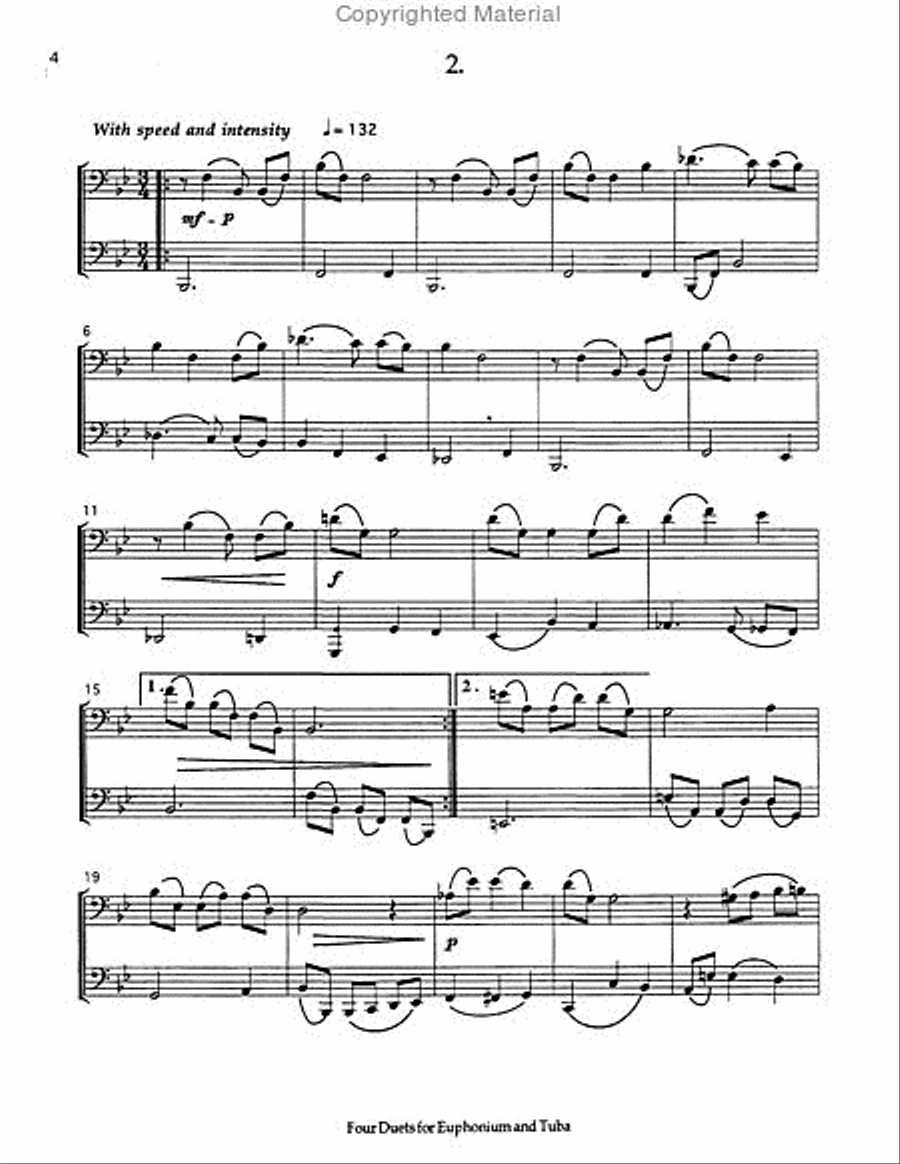 Four Duets Brass Duet scores gallery preview page 3