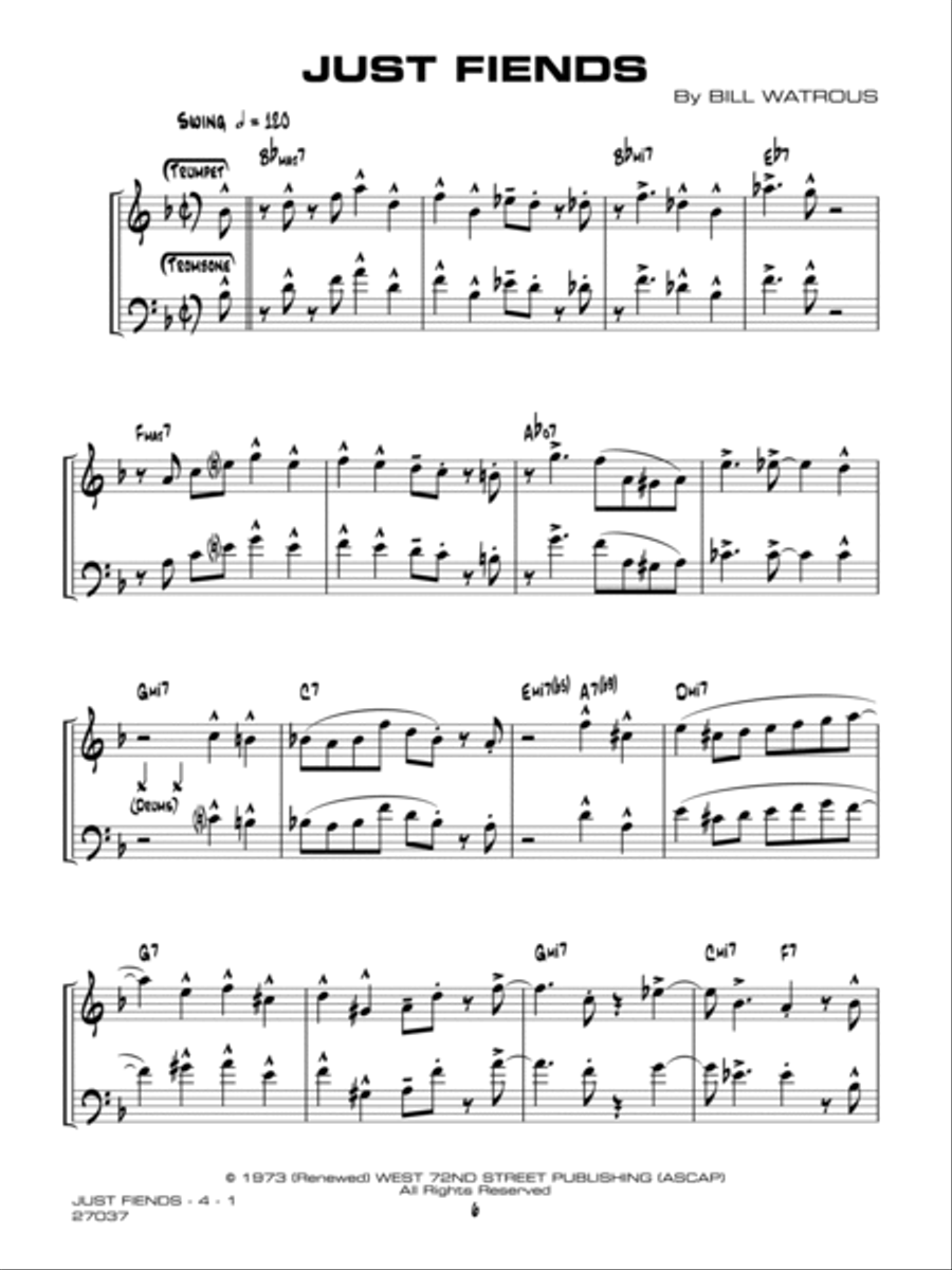 The Music of Bill Watrous Baritone Horn scores gallery preview page 4