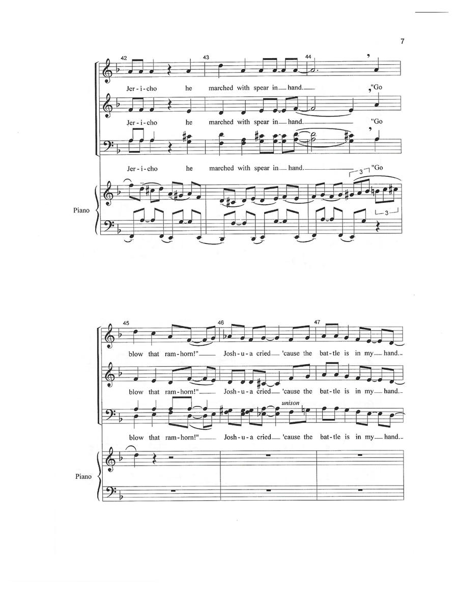 The Battle Of Jericho 4-Part scores gallery preview page 6