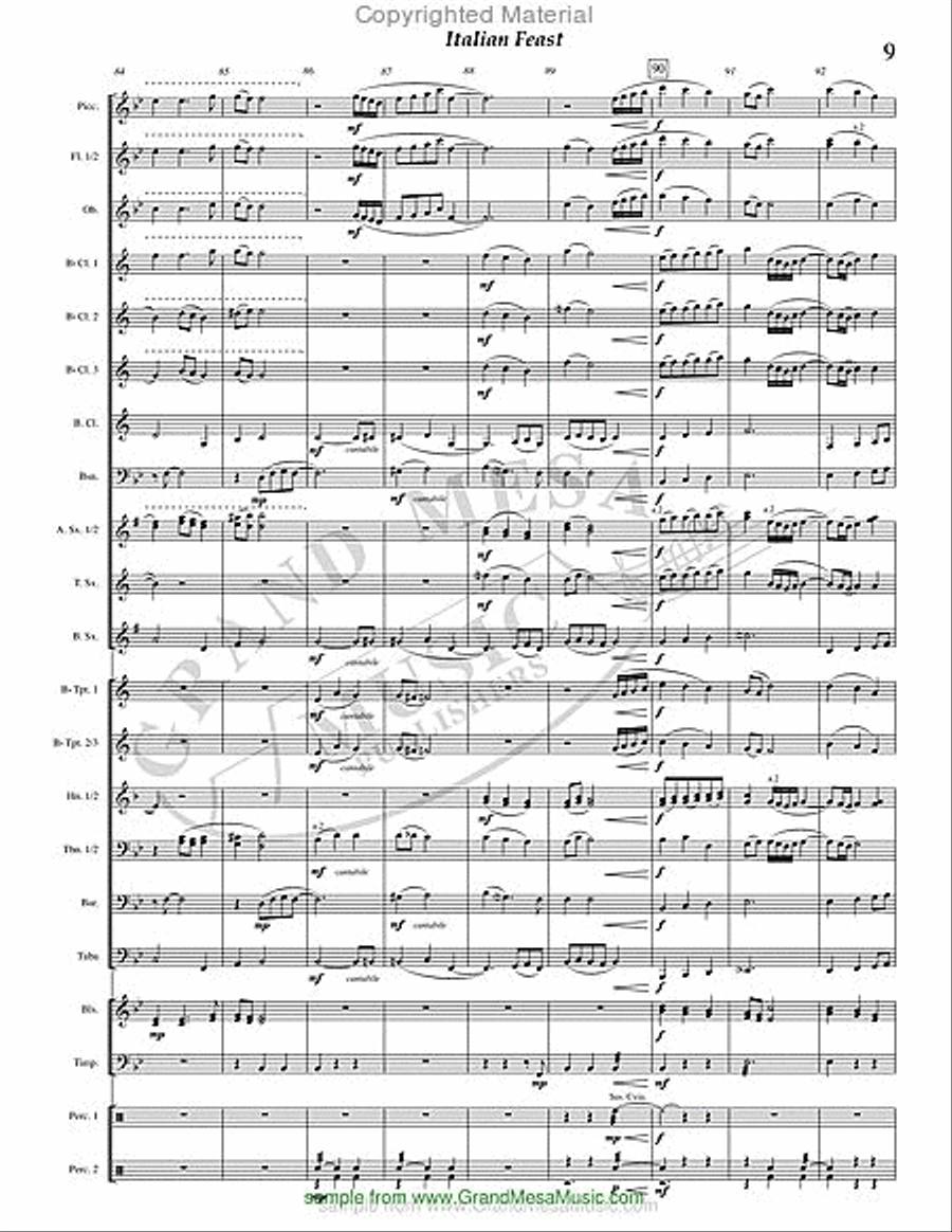 Italian Feast Italian Feast Concert Band scores gallery preview page 10