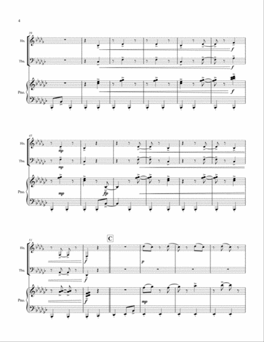 Three Miniatures: III. 7 two fast 5 Brass Duet scores gallery preview page 4