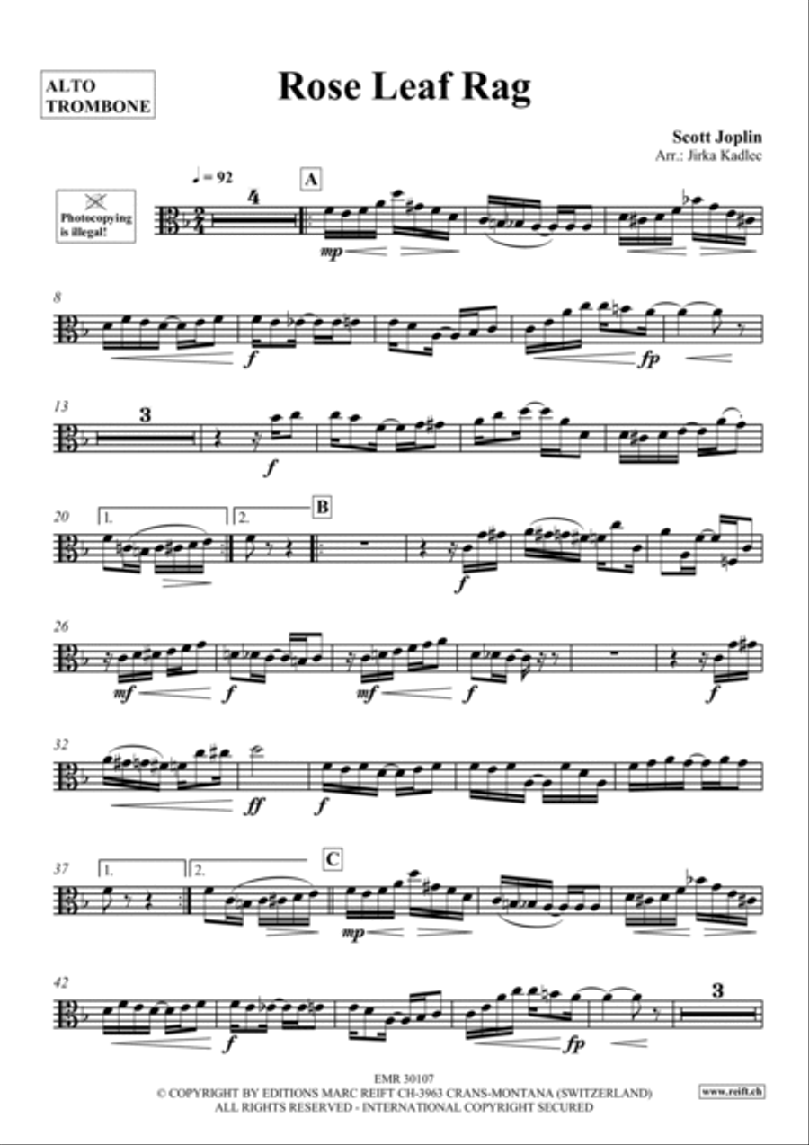 Rose Leaf Rag Piano Accompaniment scores gallery preview page 2