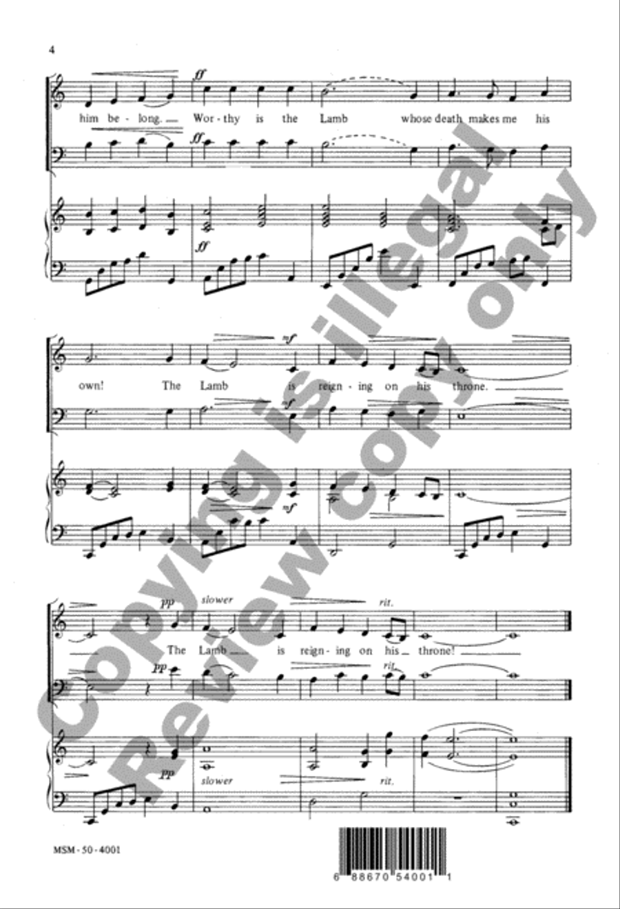 The Lamb (Choral Score) image number null