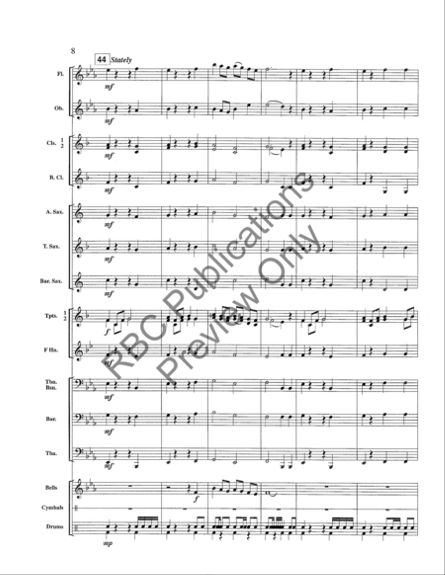 Fanfare And Chorale Fanfare And Chorale Concert Band scores gallery preview page 11
