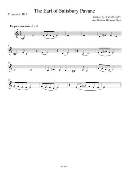 The Earl of Salisbury Pavane (William Byrd) - Brass Quintet image number null