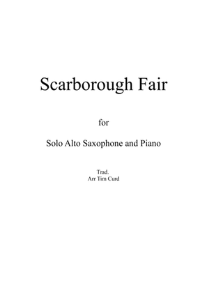 Book cover for Scarborough Fair for Solo Alto Saxophone and Piano