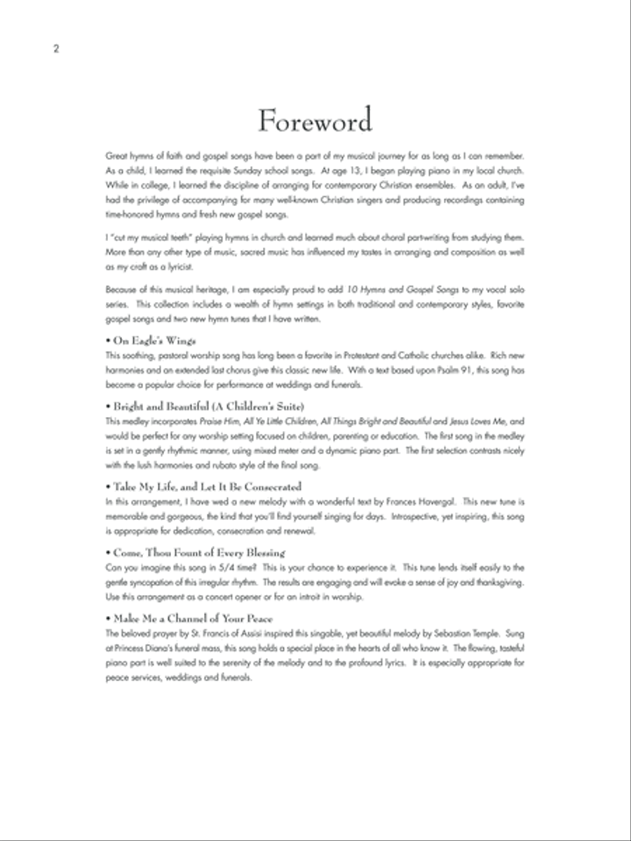 The Mark Hayes Vocal Solo Collection -- 10 Hymns and Gospel Songs for Solo Voice Medium-High Voice scores gallery preview page 4