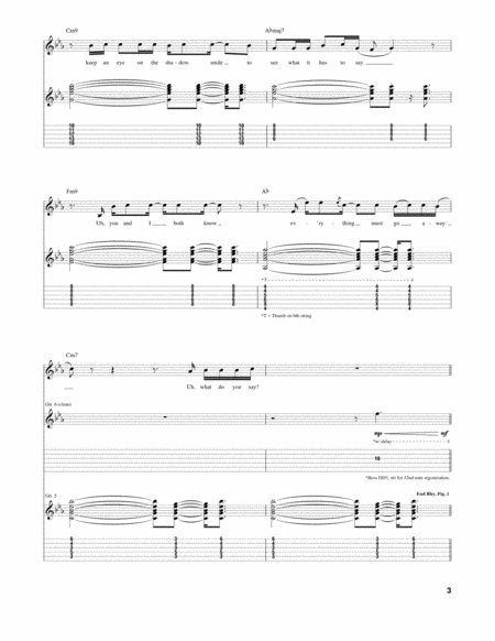 Dark Necessities by The Red Hot Chili Peppers Electric Guitar - Digital Sheet Music
