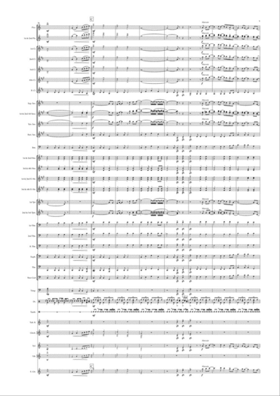 An American Trilogy Concert Band scores gallery preview page 5