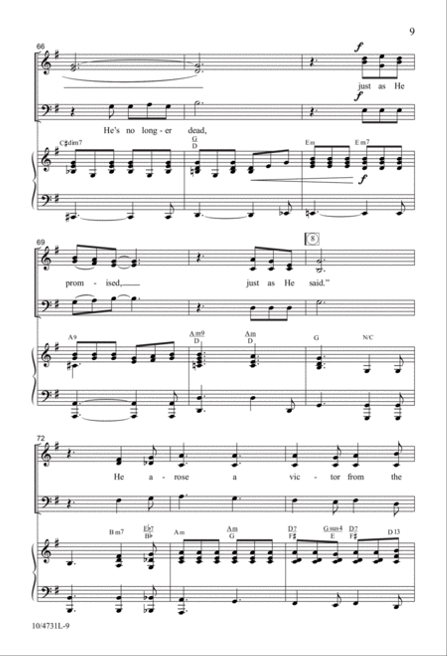 Hallelujah! Resurrection Day! 3-Part scores gallery preview page 9