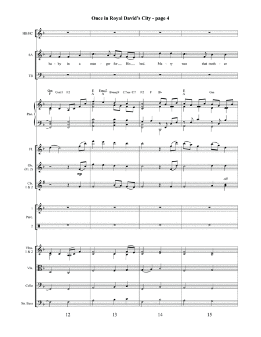 Once in Royal David's City Orchestration (Digital) Orchestra scores gallery preview page 5
