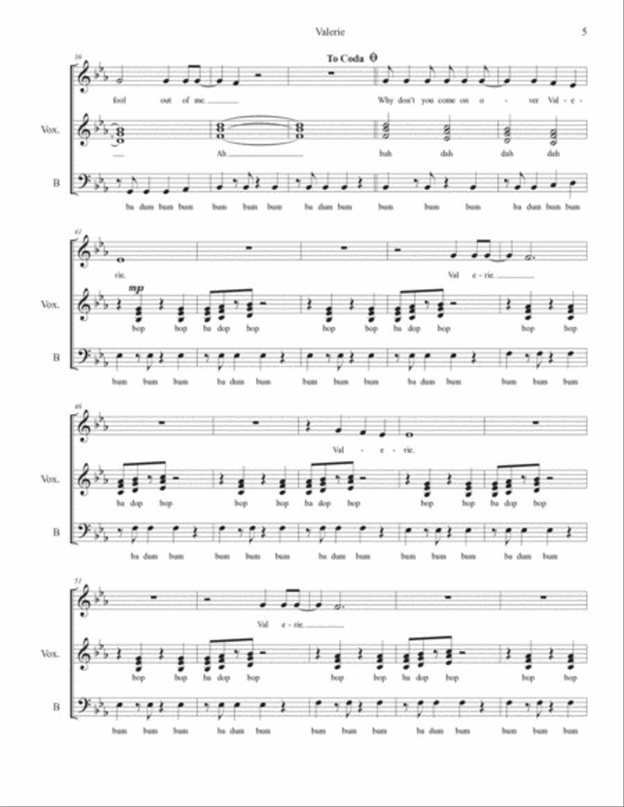 Valerie 4-Part scores gallery preview page 5