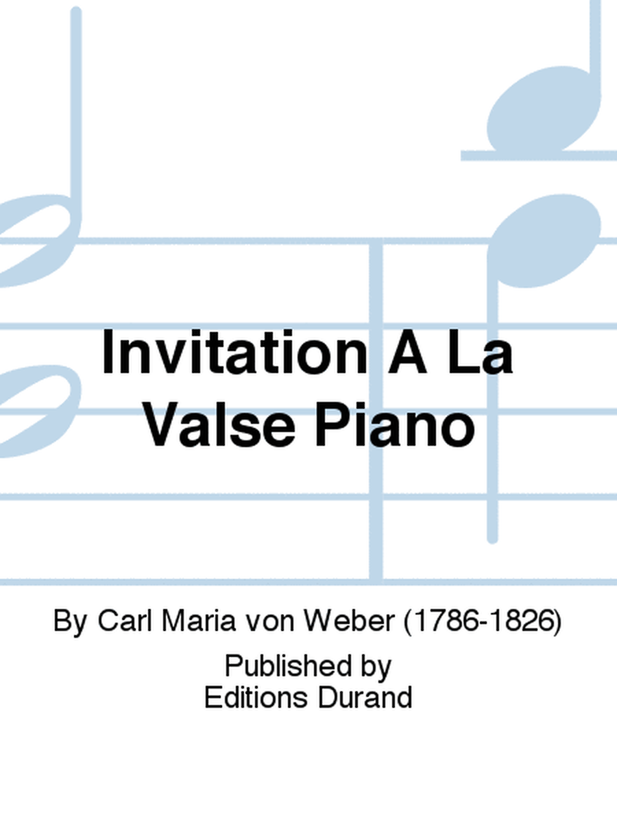 Invitation A La Valse Piano