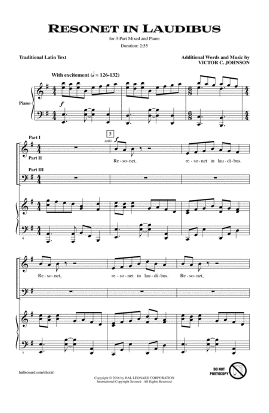 Resonet In Laudibus 3-Part scores gallery preview page 1