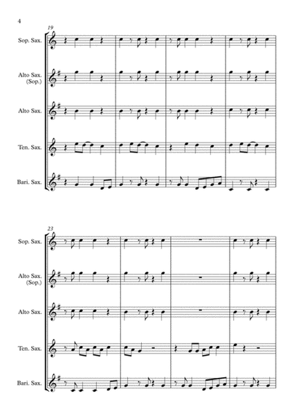 Faith (George Michael) - for Saxophone Quartet image number null