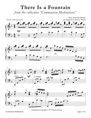 There Is a Fountain (LARGE PRINT Piano Solo)