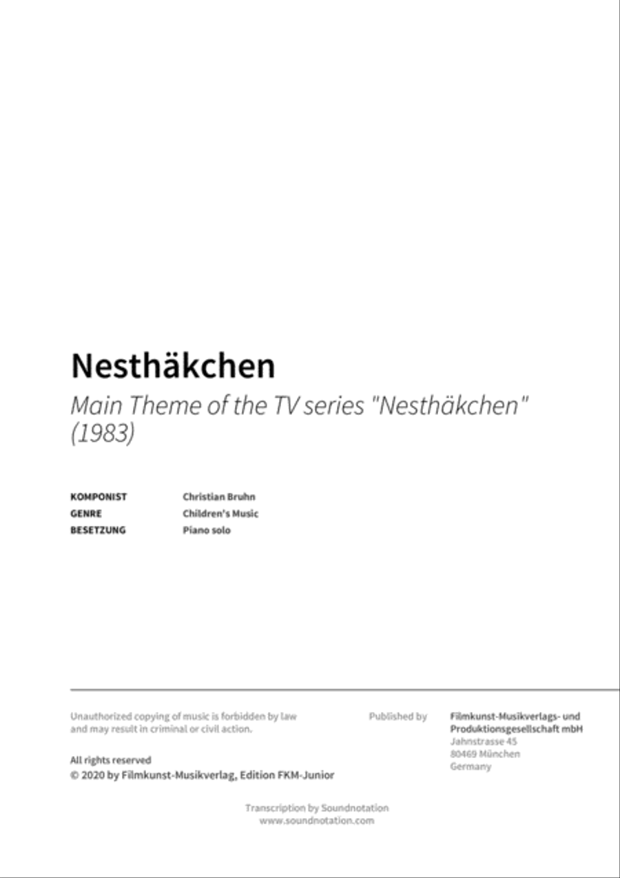 Nesthakchen Piano scores gallery preview page 2