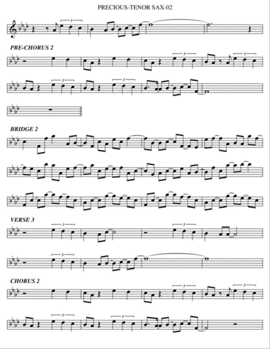 Precious Tenor Saxophone scores gallery preview page 2