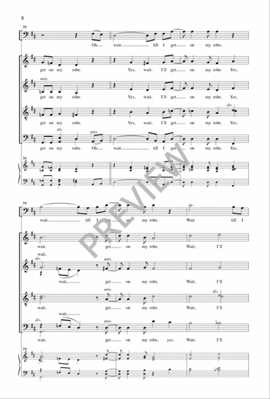 Wait till I Get on My Robe Divisi scores gallery preview page 9