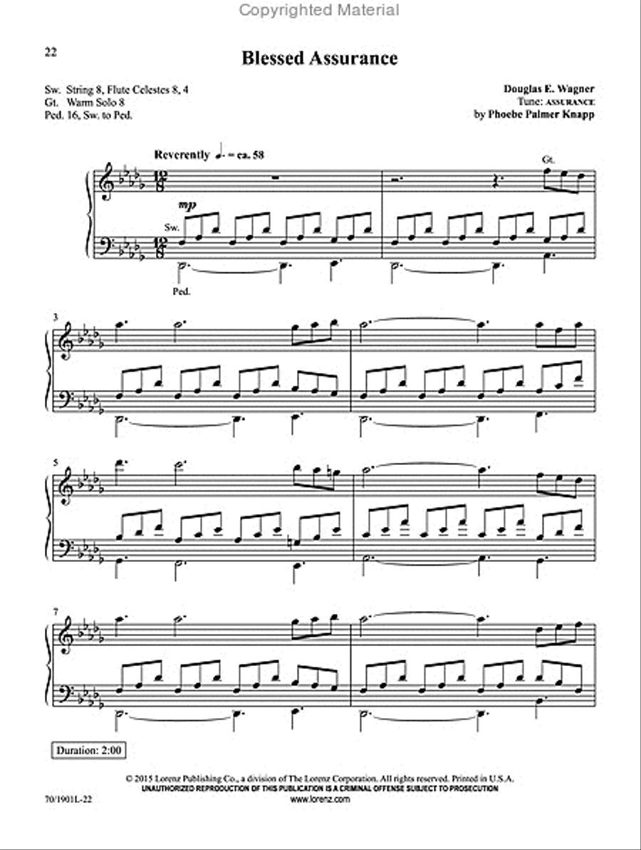 Two Minutes or Less, Volume 2 Organ Solo scores gallery preview page 12