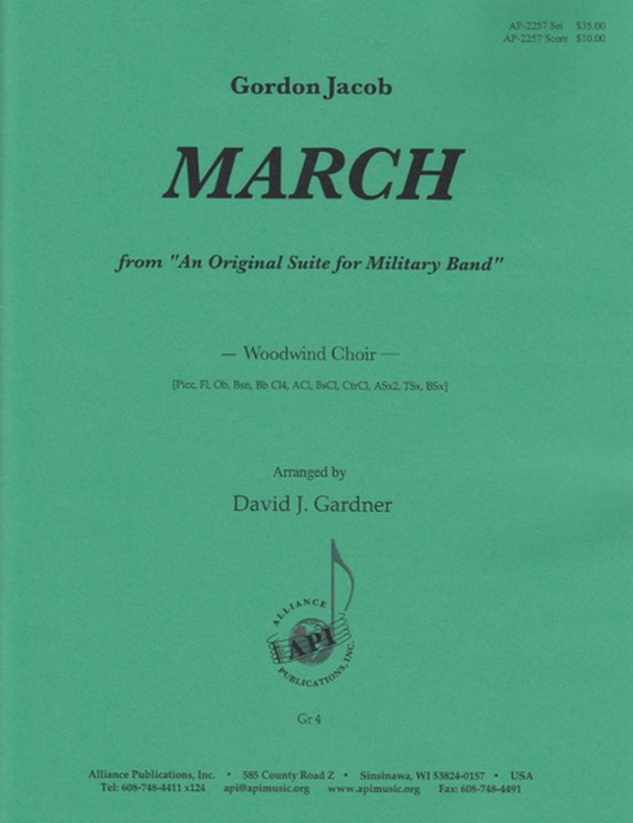 March for Woodwind Choir from "An Original Suite" image number null