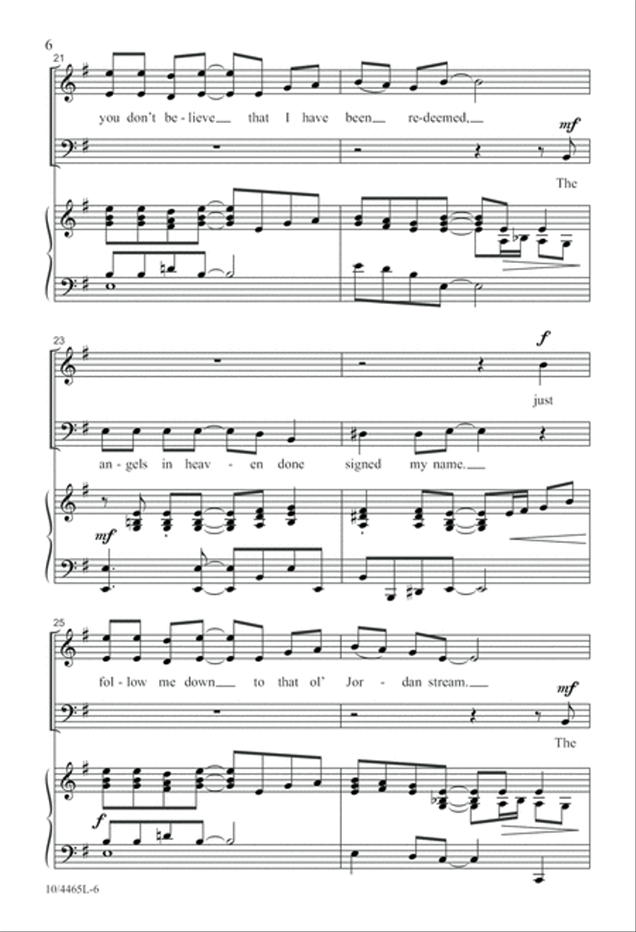 Lord, I Know I Been Changed 3-Part scores gallery preview page 6