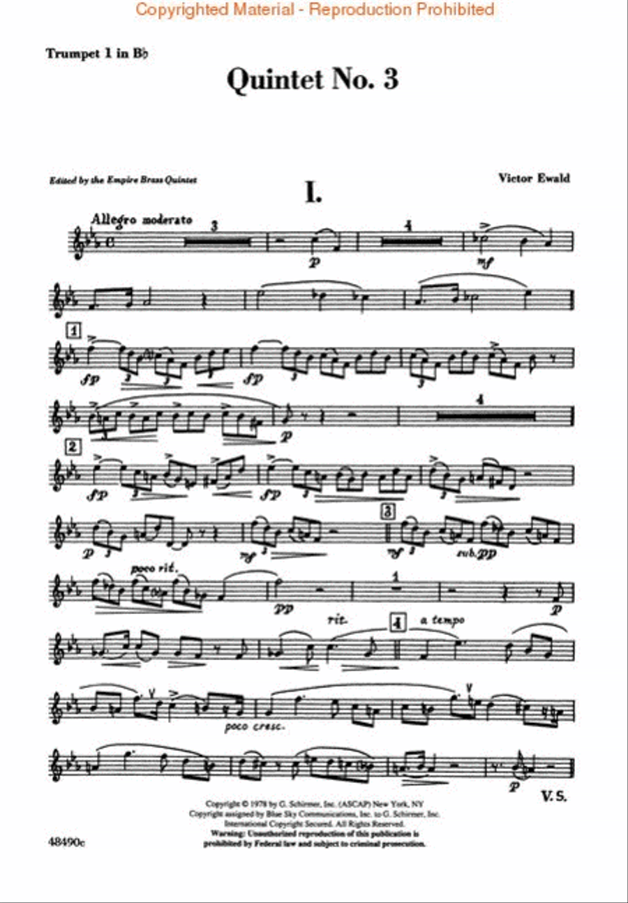 Quintet No. 3 Horn scores gallery preview page 4