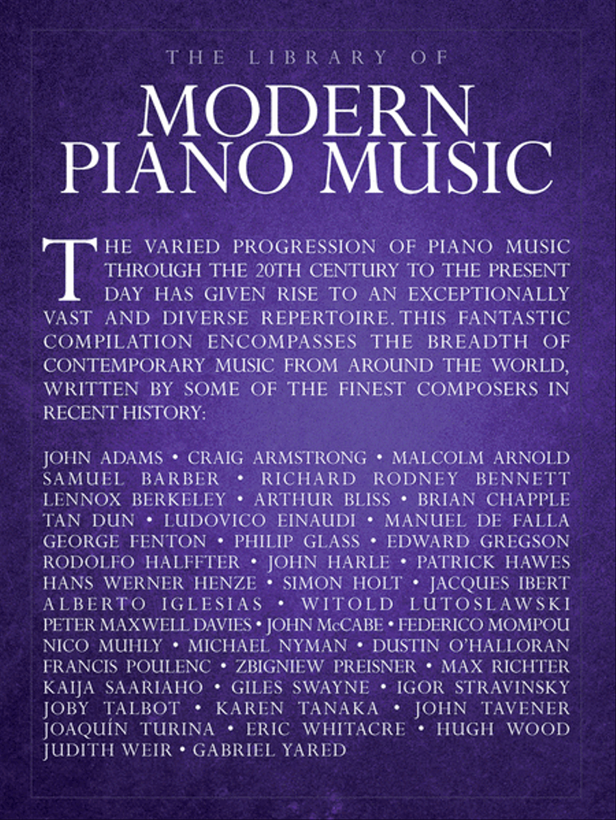 The Library of Modern Piano Music Piano Solo scores gallery preview page 1