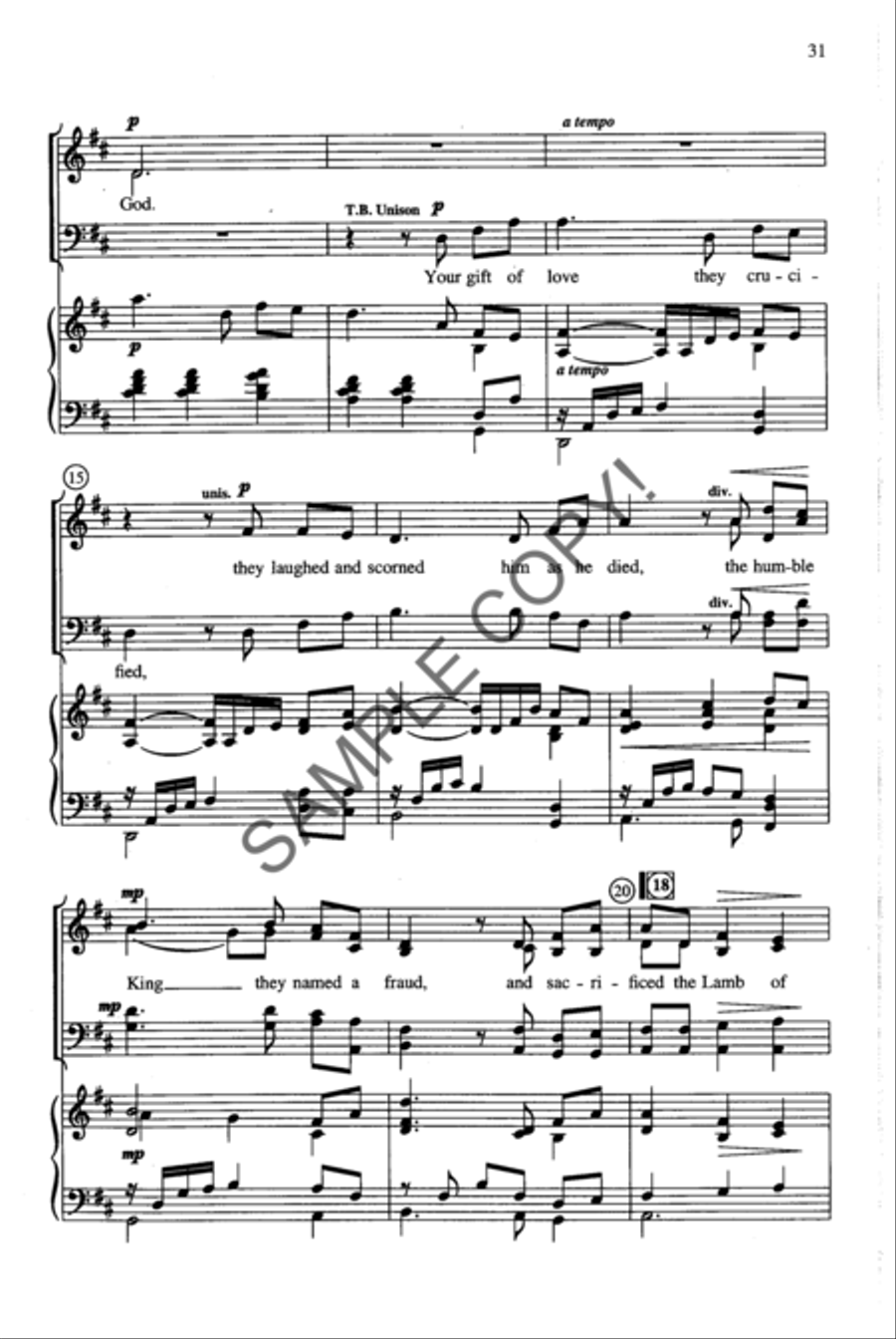 Shadow of the Cross 4-Part scores gallery preview page 17