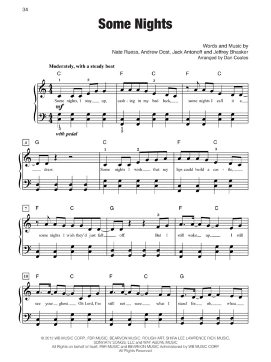 Megahits of 2012 Easy Piano scores gallery preview page 4