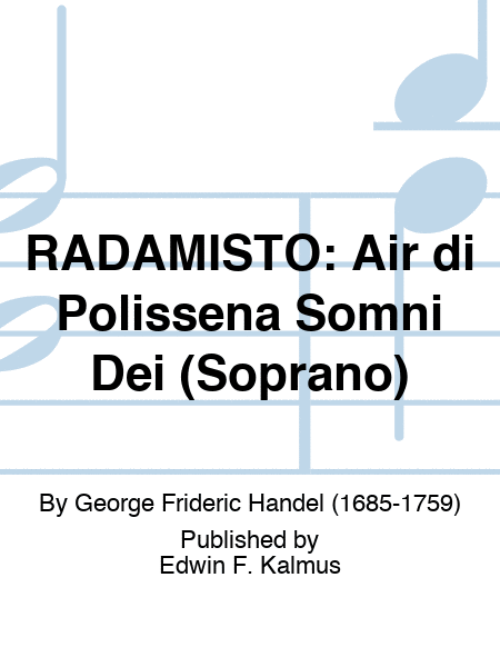 RADAMISTO: Air di Polissena Somni Dei (Soprano)