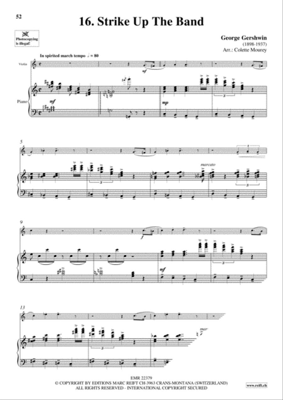 Gershwin 20 Greatest Hits Violin Solo scores gallery preview page 18