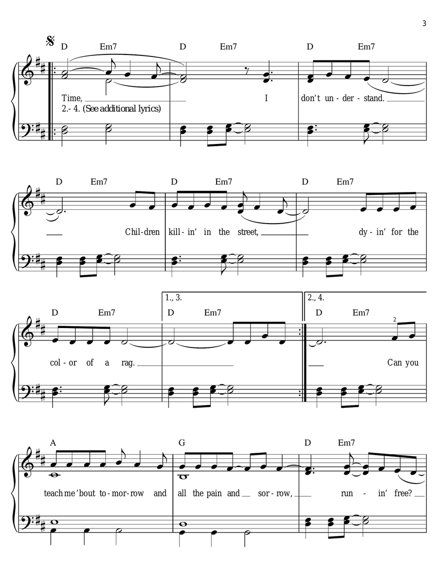 Time Time Easy Piano scores gallery preview page 3