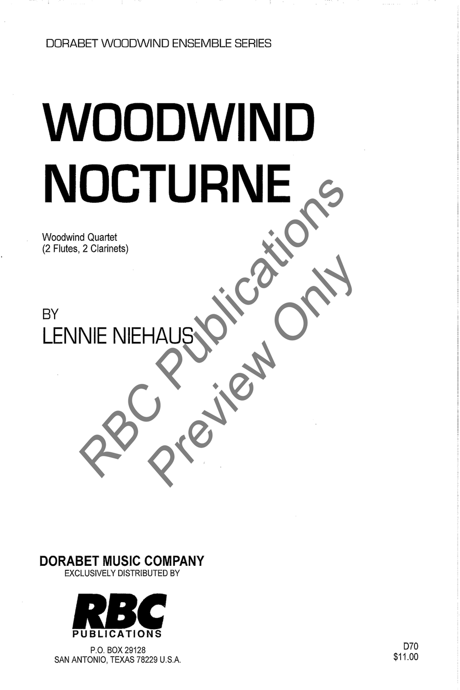 Woodwind Nocturne Woodwind Nocturne B-Flat Clarinet scores gallery preview page 2