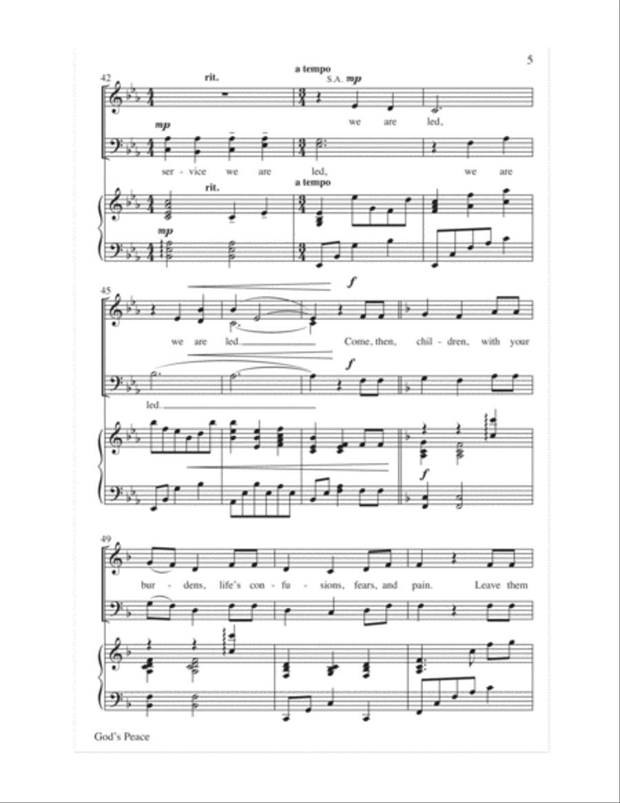 God's Peace 4-Part scores gallery preview page 6