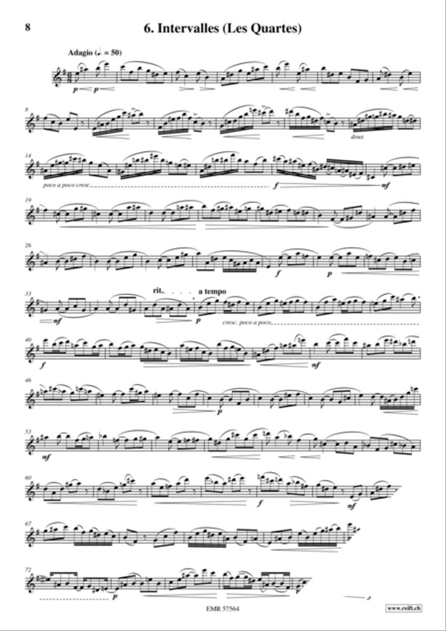 32 Etudes de Perfectionnement Flute Solo scores gallery preview page 8