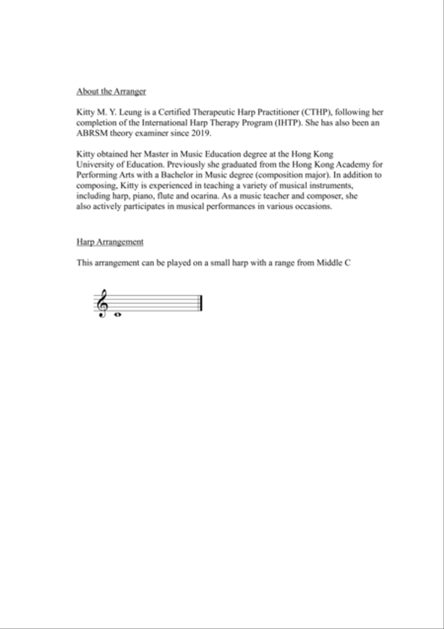 Flower Duet by Leo Delibes - 15 String Lever Harp Celtic Harp scores gallery preview page 2