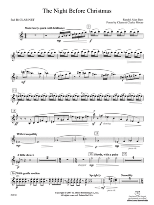 The Night Before Christmas: 2nd B-flat Clarinet
