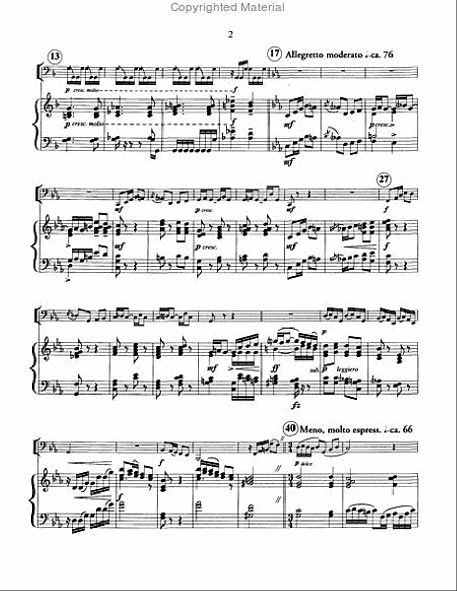 Sonata in One Movement Tuba scores gallery preview page 3