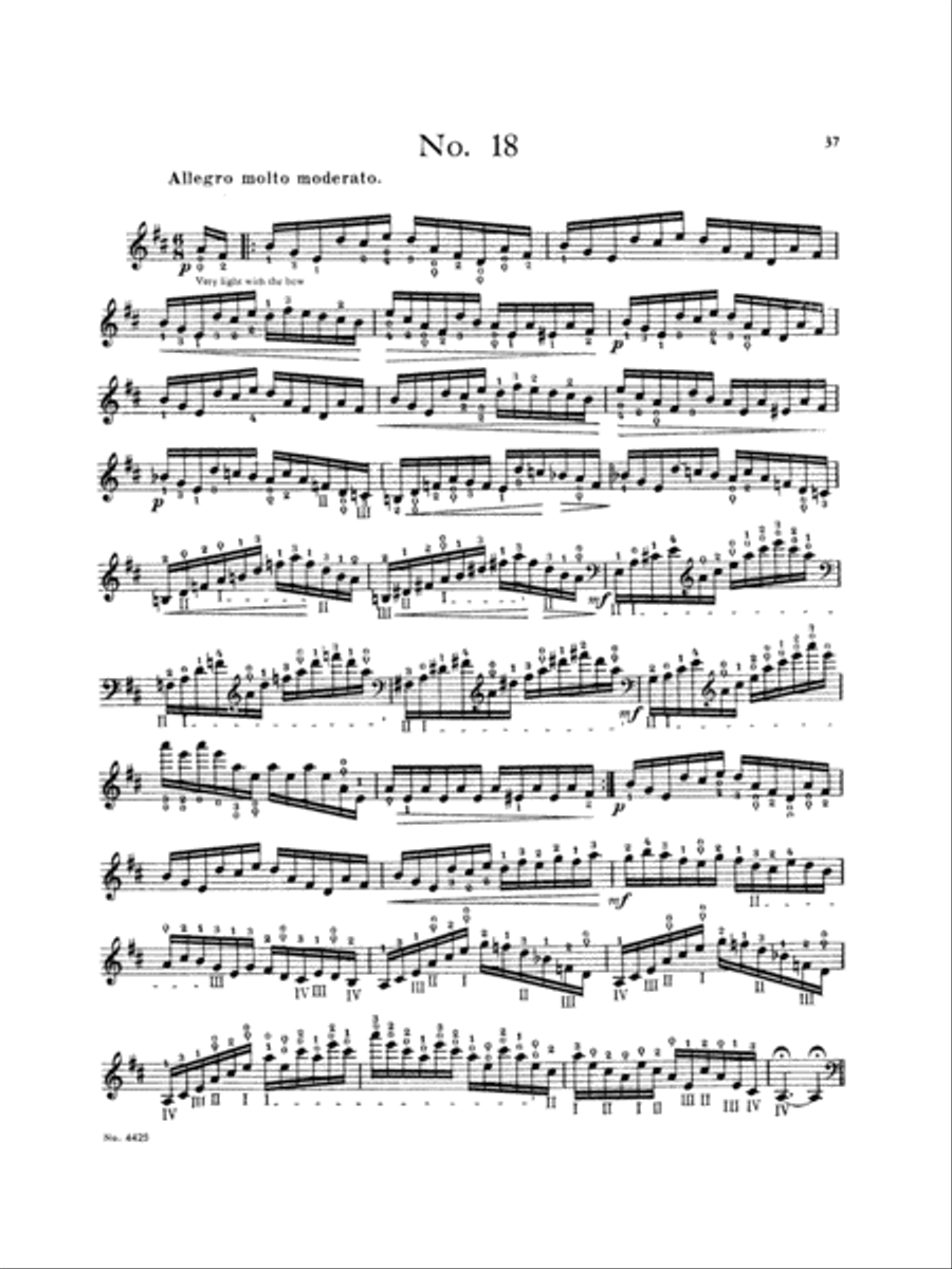 Popper: High School of Cello Playing, Op. 73 (40 Etudes) Part scores gallery preview page 1
