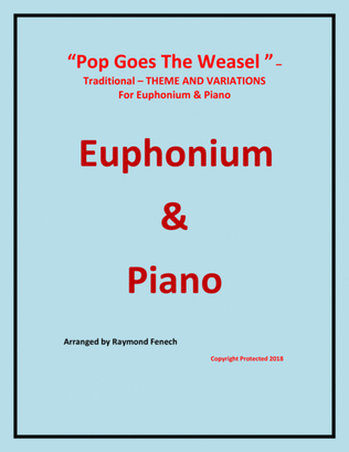 Book cover for Pop Goes the Weasel - Theme and Variations For Euphonium and Piano