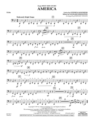 Book cover for America (from West Side Story) (arr. Vinson) - Tuba