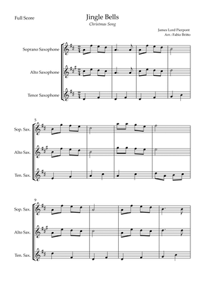 Jingle Bells (Christmas Song) for Saxophone Trio
