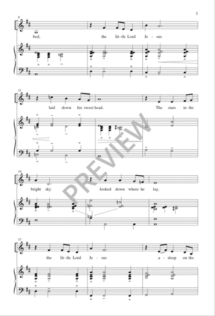 Away in a Manger Away in a Manger 3-Part scores gallery preview page 4