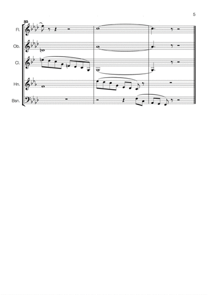 Holst - Second Suite in F for Military Band 2. Song without Words (arr. for Wind Quintet) image number null