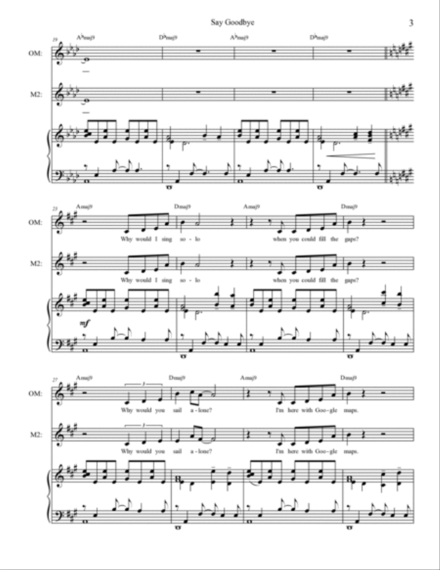 Say Goodbye Voice scores gallery preview page 3